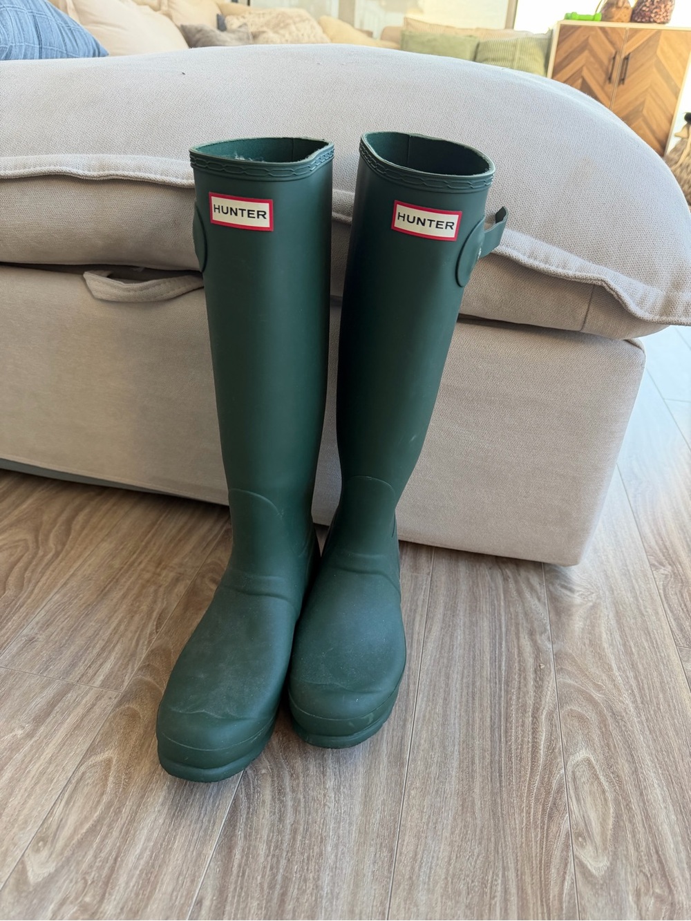 Hunter Tall Rain Boots in Forest Green